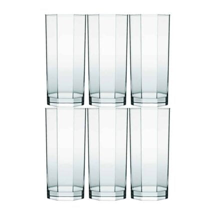 Vaso Vidrio Refresco Nadir 340 Ml Geometria X6 Unid Bazar Grupo Dos