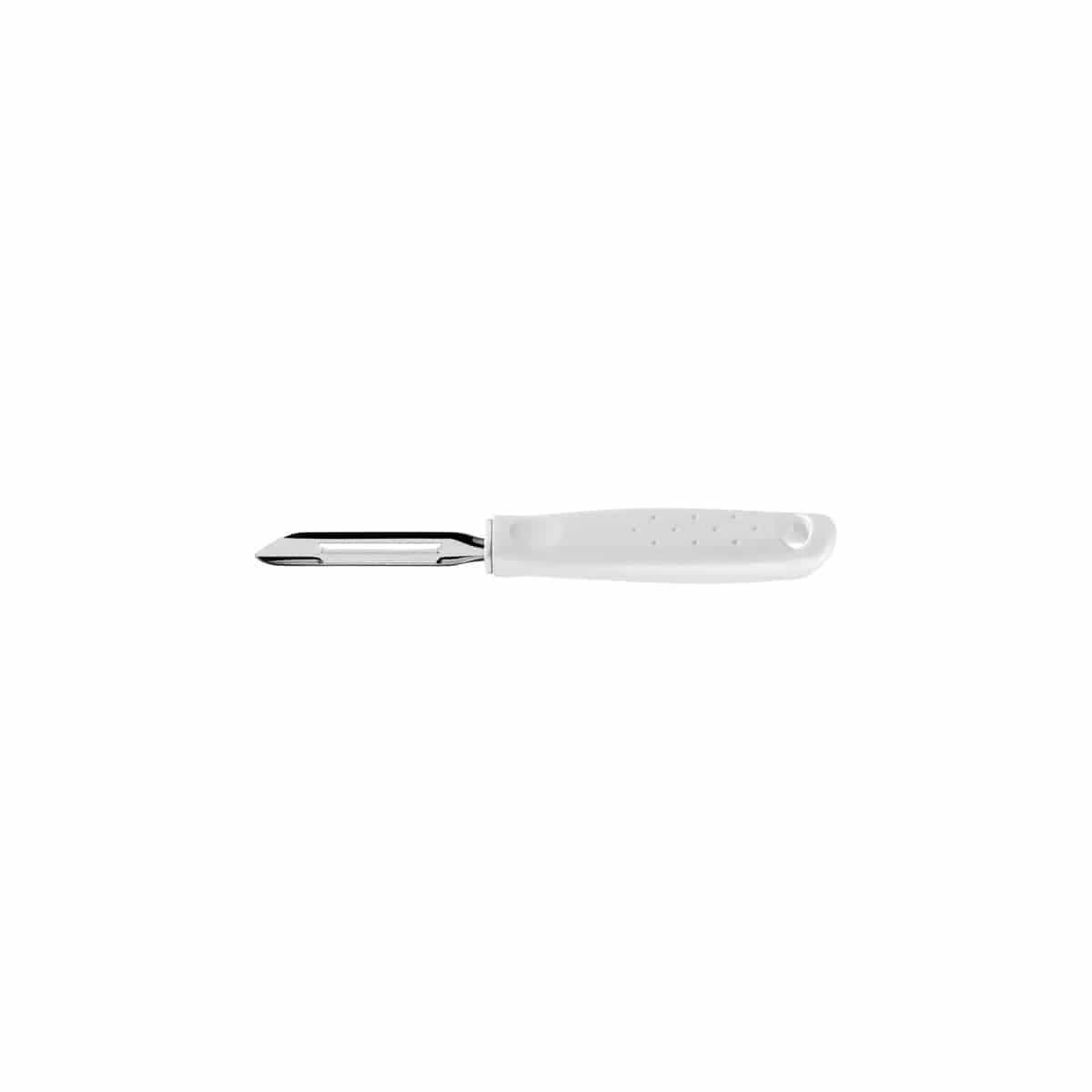 Pelapapas Tramontina Utilità de acero inoxidable 18.6 cm con mango blanco