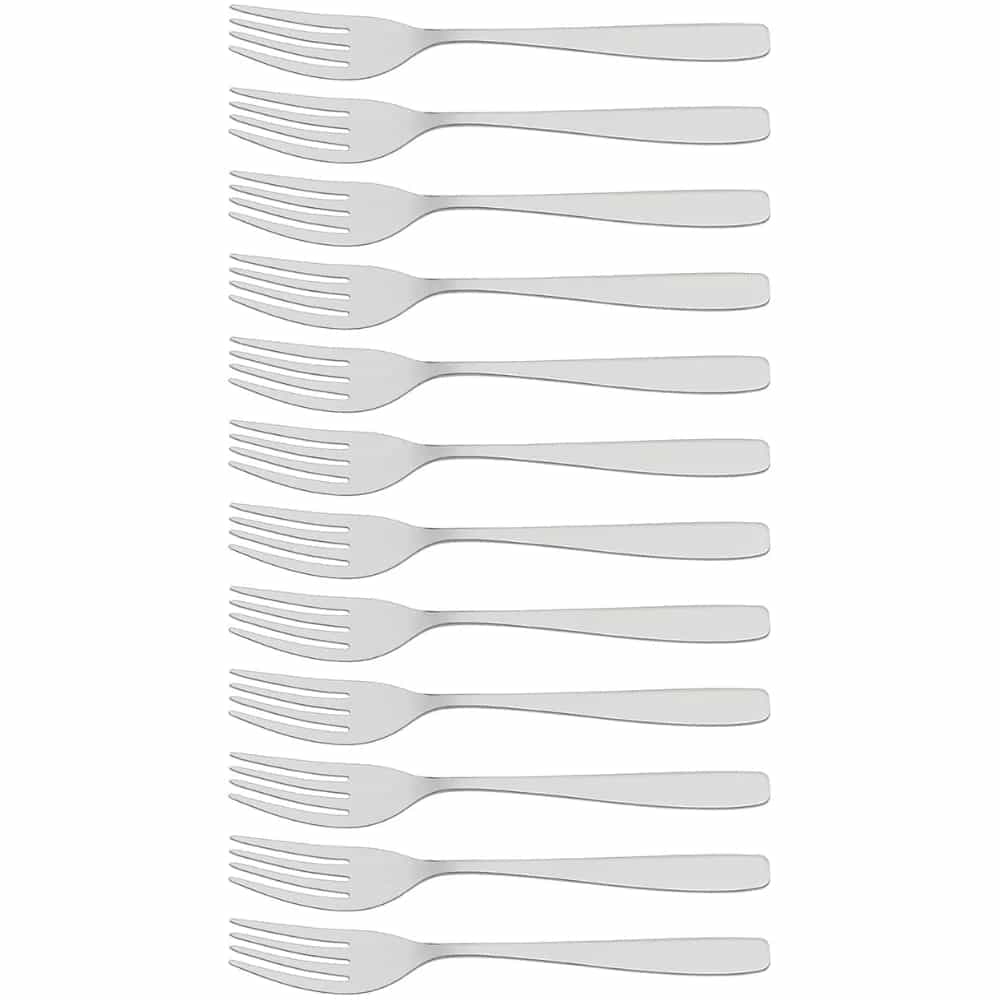 Tenedores de mesa Tramontina Cosmos de acero inoxidable pack de 12 unidades