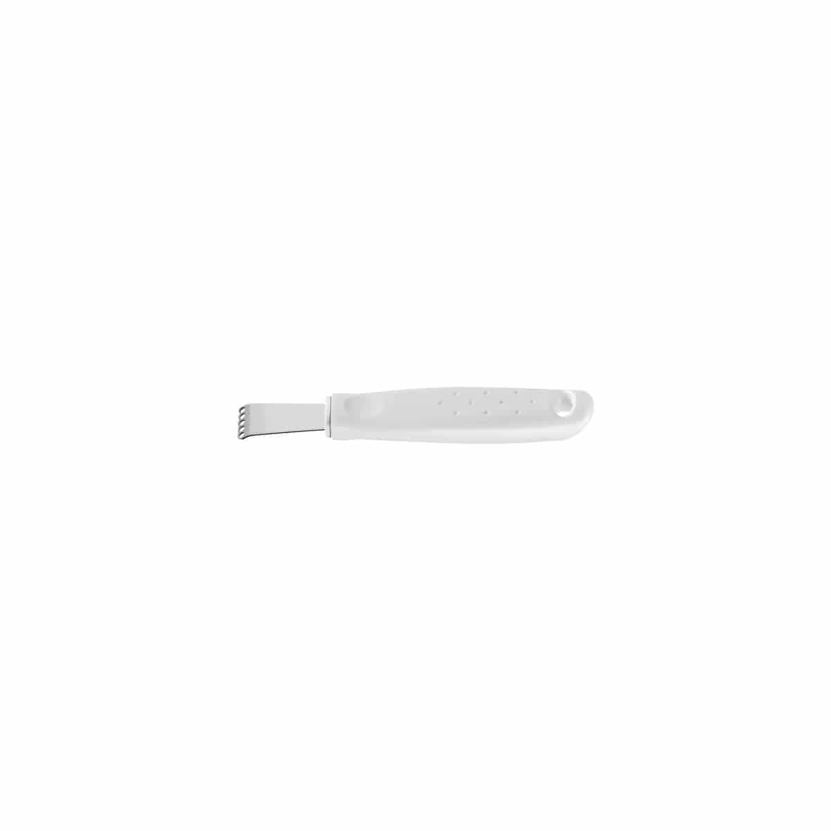 Rallador de limón Tramontina Utilità de acero inoxidable 15.3 cm con mango blanco