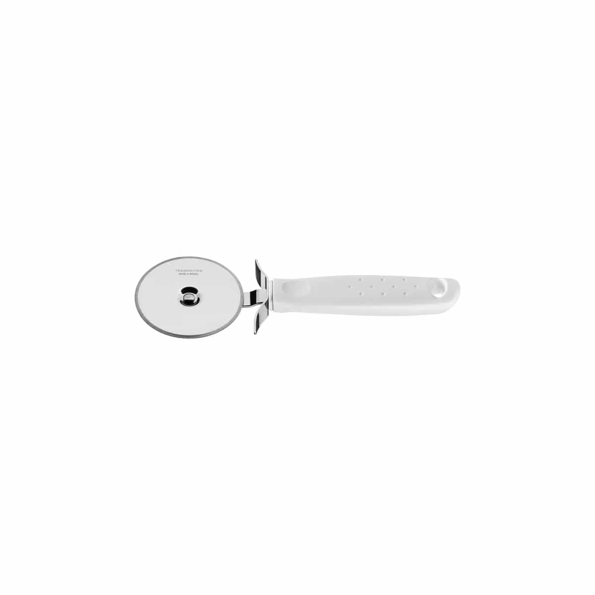 Cortador de pizza Tramontina Utilità de acero inoxidable 19.3 cm con mango blanco