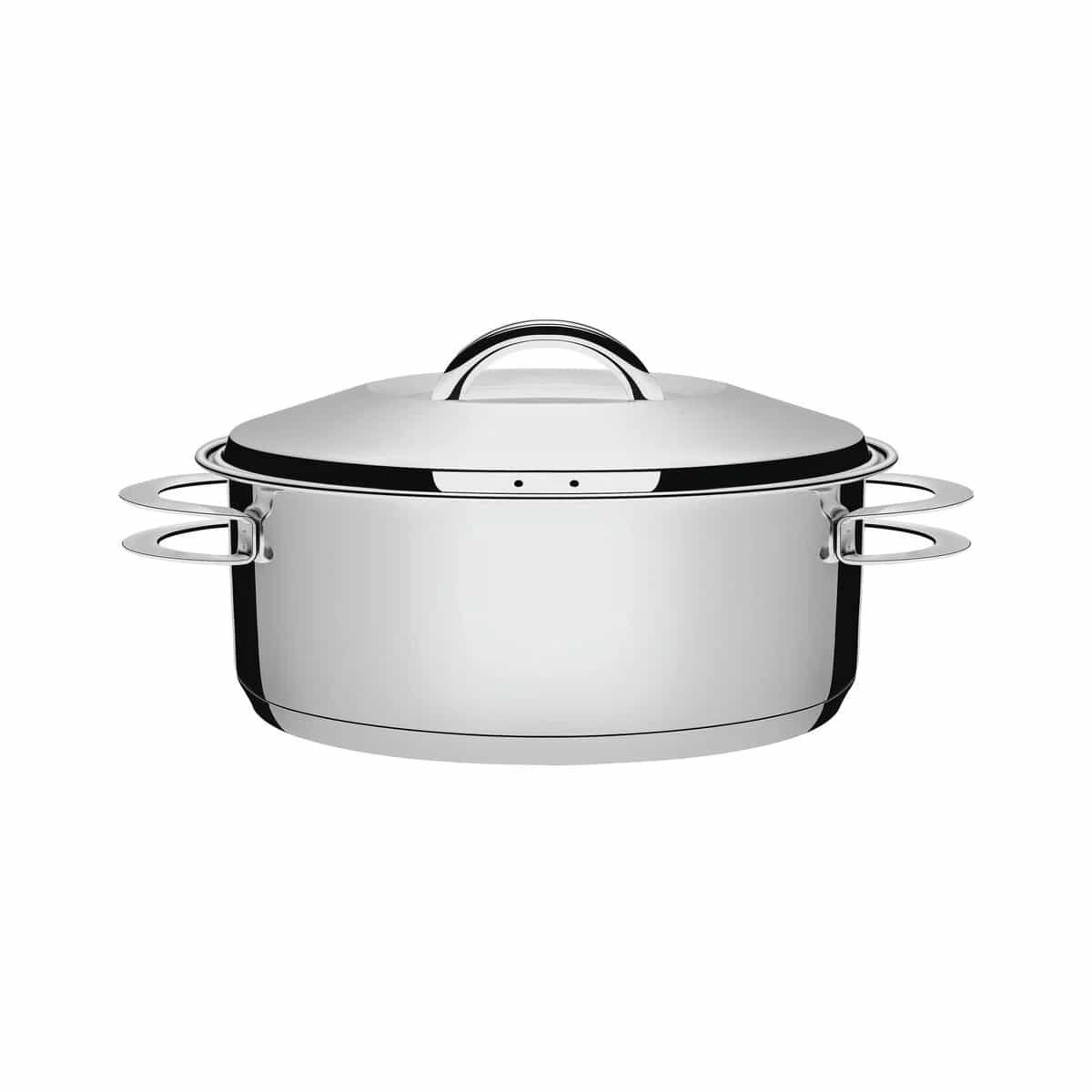 Cacerola Tramontina Solar de acero inoxidable con asas Triple Fondo 24 cm 4.7 L — Apta Inducción