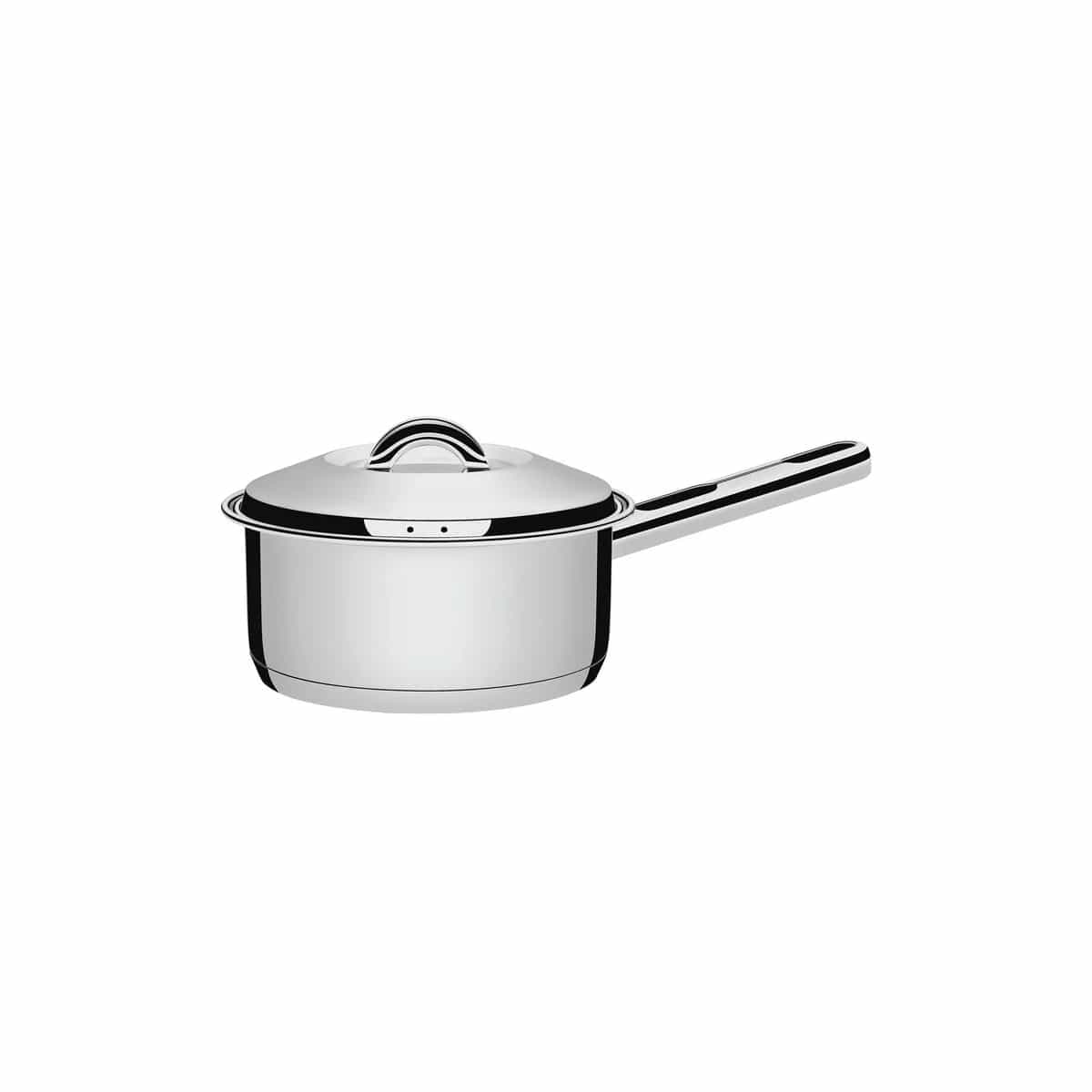 Olla Tramontina Solar de acero inoxidable con mango Triple Fondo 16 cm 1.4 L — Apta Inducción