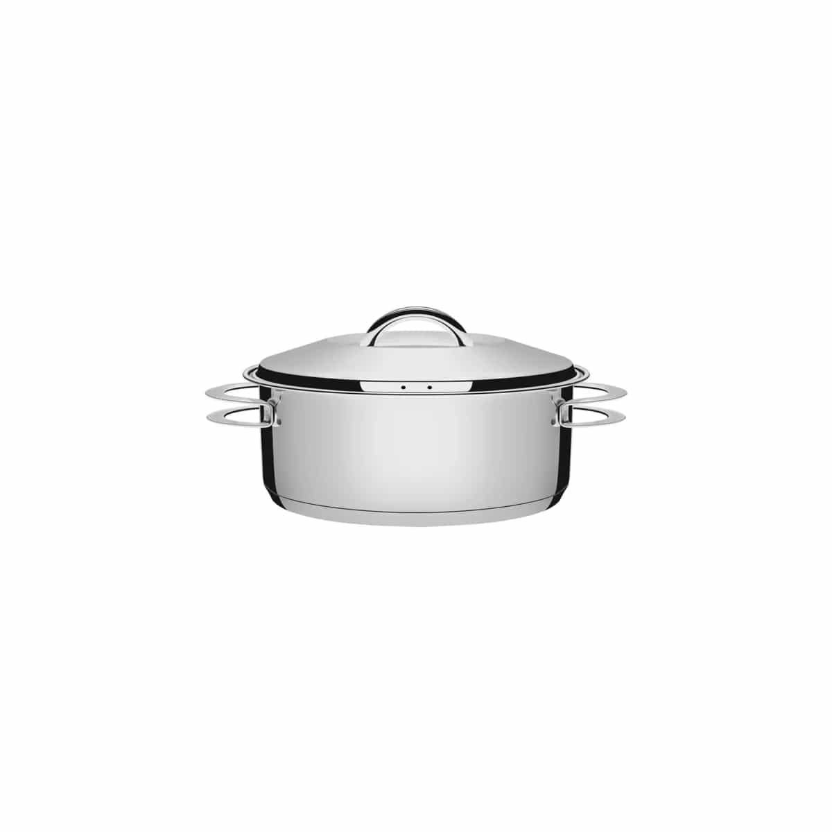Cacerola Tramontina Solar de acero inoxidable con asas Triple Fondo 16 cm 1.4 L — Apta Inducción
