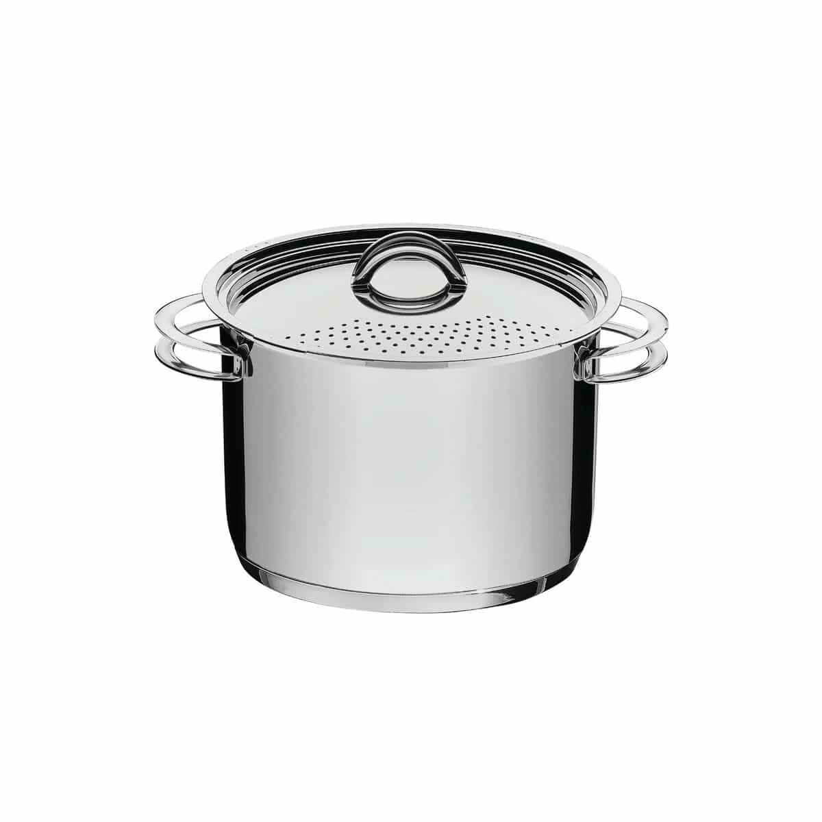 Olla para pasta Tramontina Solar de acero inoxidable con asas Triple Fondo 24 cm 7.7 L — Apta Inducción
