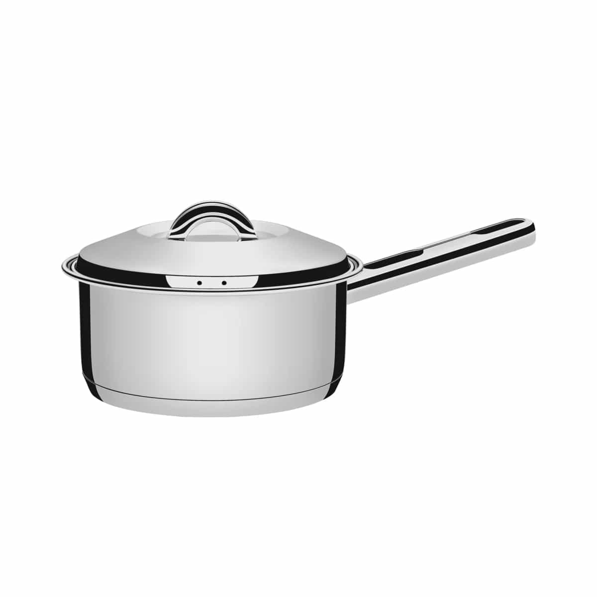 Olla Tramontina Solar de acero inoxidable con mango Triple Fondo 24 cm 4.7 L — Apta Inducción
