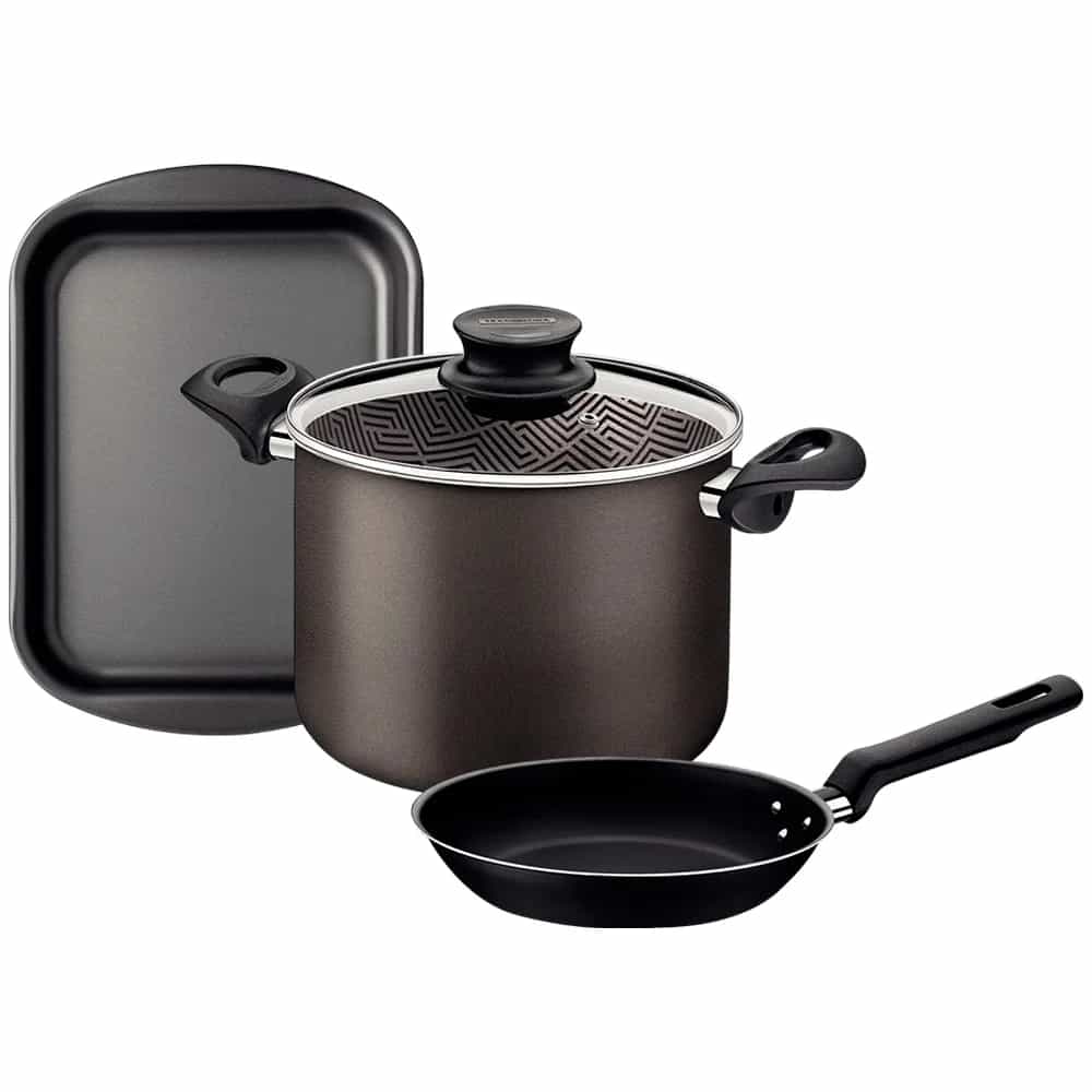 Juego Tramontina Kit Olla Asadera Sarten 3 Piezas Teflon