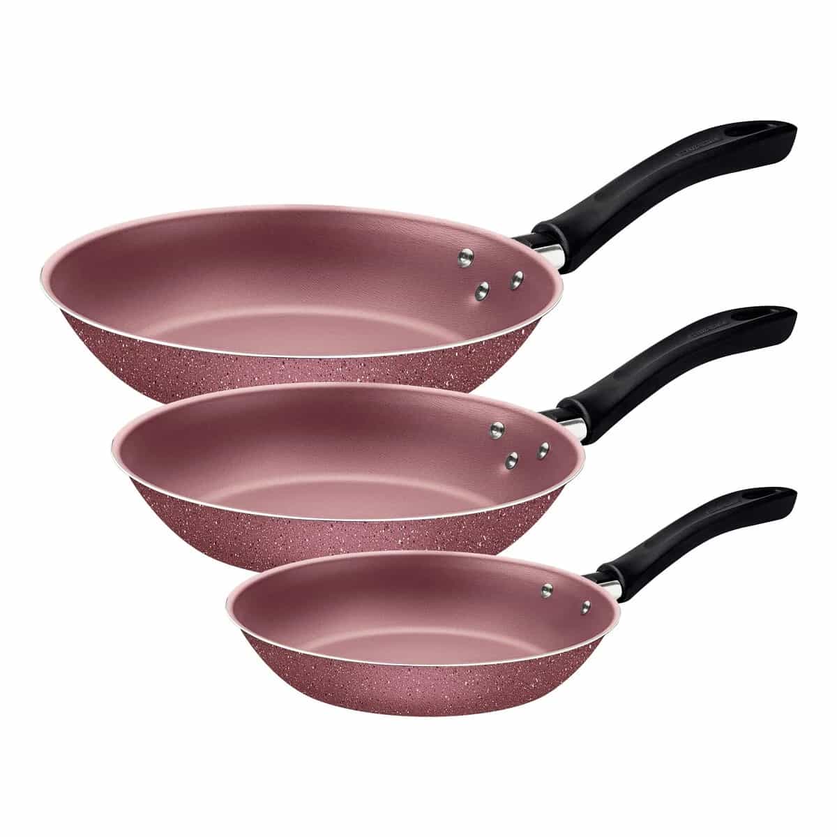 Juego de sartenes Tramontina Linz antiadherentes 3 piezas rosa
