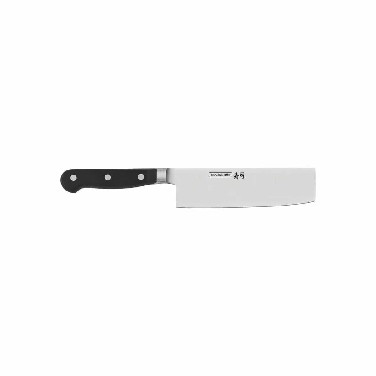 Cuchillo Nakiri Tramontina Sushi Gold de acero inoxidable 7 pulgadas