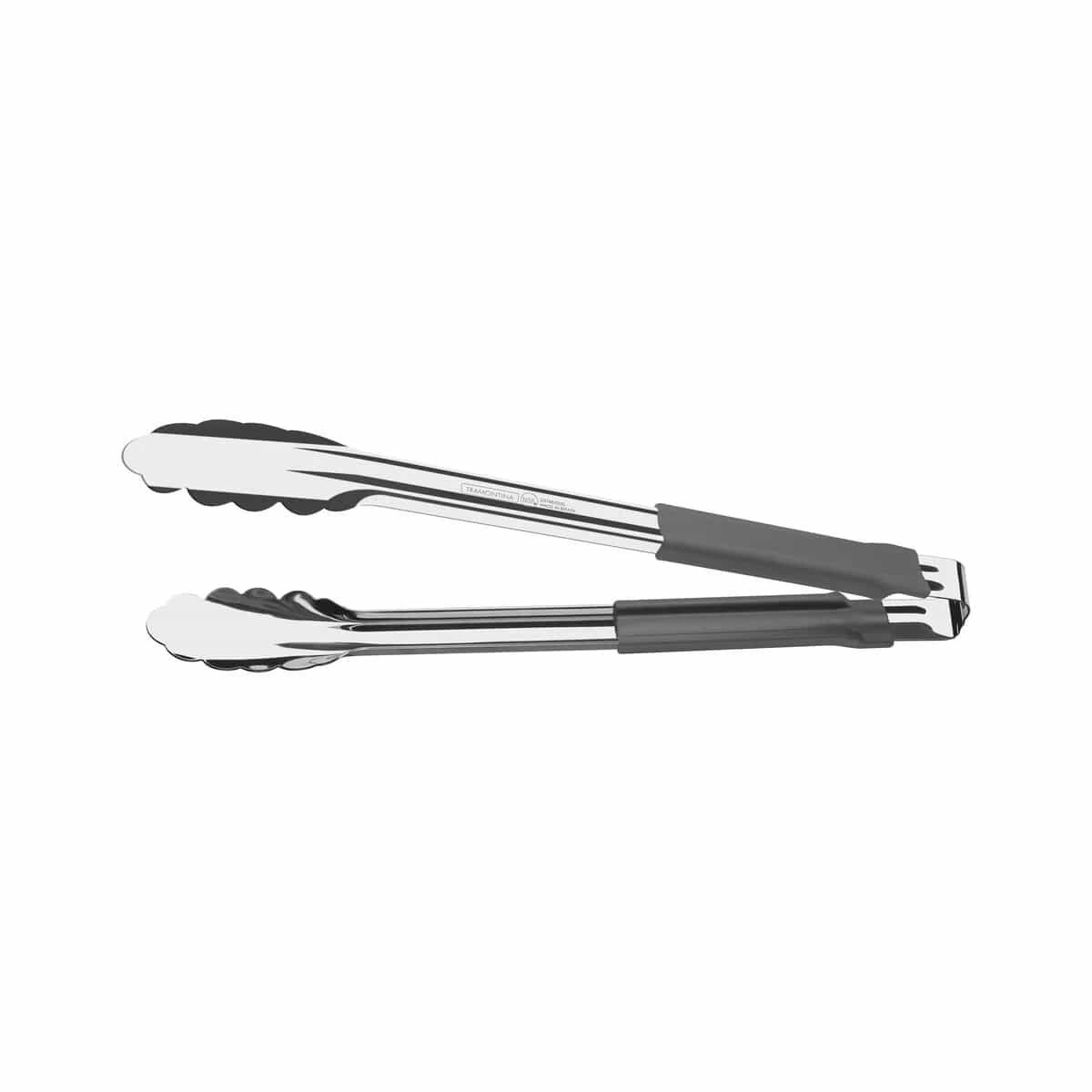 Pinza de cocina Tramontina Utilità de acero inoxidable 30 cm con mango gris