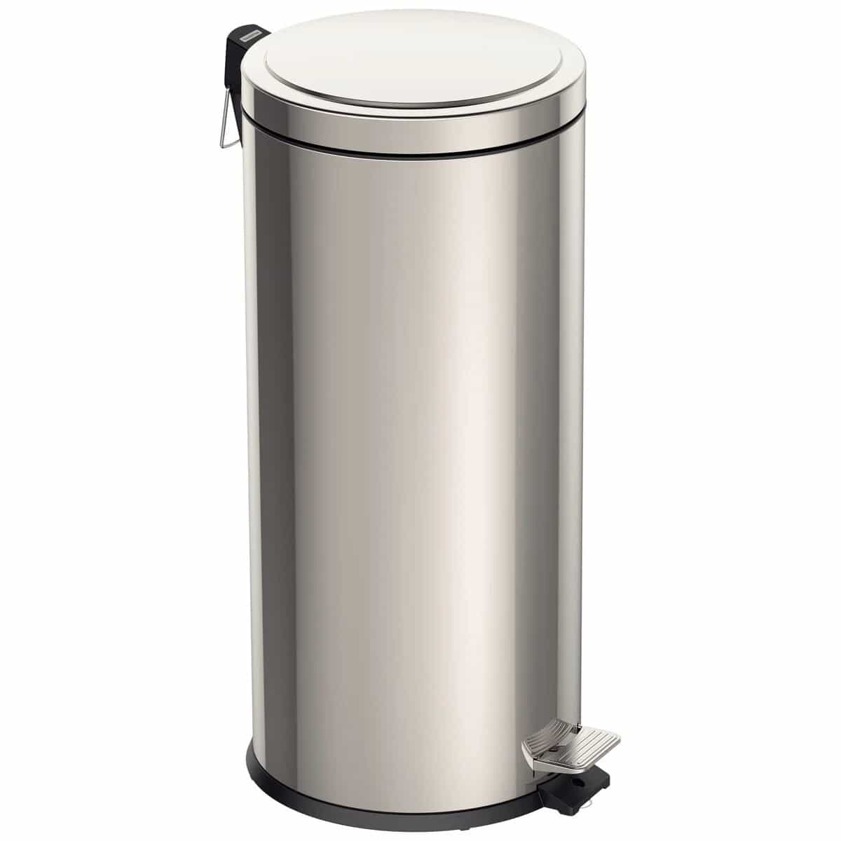 Basurero con pedal Tramontina Brasil de acero inoxidable 30 L
