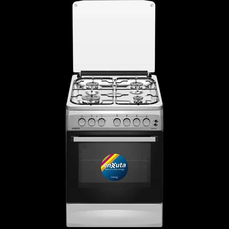 Cocina Combinada 4 Hornallas Inox 60x60 con Convección
