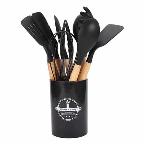 Set Menage 12 Pz Completo Utensilios Cocina Silicona Rígida