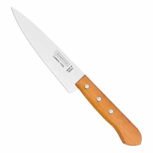 Cuchillo Tramontina Acero Al Carbono 5 Pulgadas Mango De Madera
