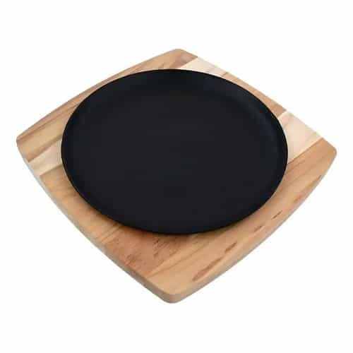 Plancha redonda de hierro fundido Tramontina Mix Grill base de 28 × 28 cm