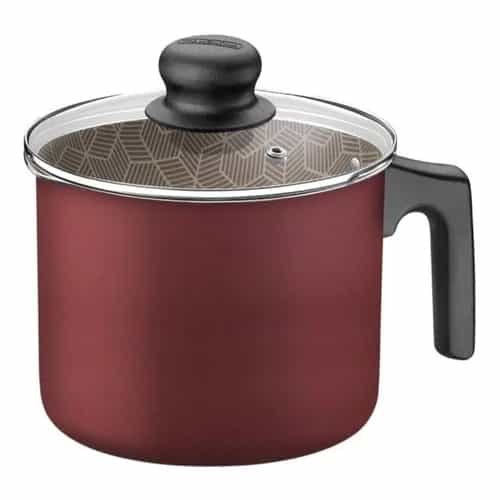 Hervidor con tapa de vidrio antiadherente Tramontina Paris 14 cm 1.9 L rojo