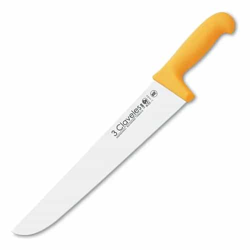 Cuchillo Carnicero Angosto 3 Claveles 30 Cm Acero Inoxidable