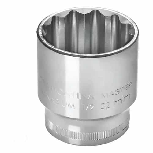 Dado estriado de acero cromo vanadio Tramontina Master 24 mm encastre 1/2 pulgada