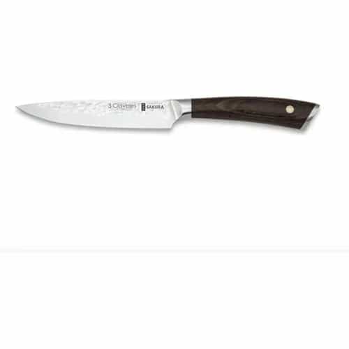 Cuchillo De Cocina 3 Claveles Sakura 12,5 Cm Mango De Madera