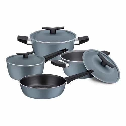Batería De Cocina Tramontina Spezia 4 Piezas Inducción Azul