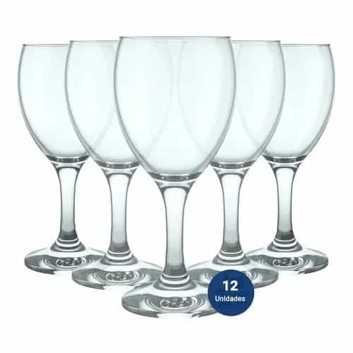 Copas Agua Y Vino Nadir Windsor Vidrio 300 Ml Set X12