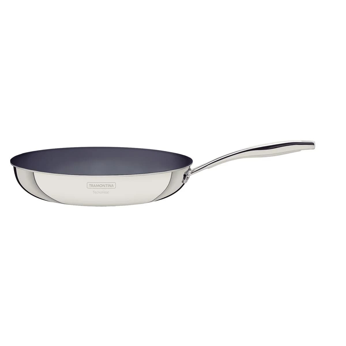 Sartén Tramontina Grano Triple Fondo 30 cm 3.4 L Acero Inoxidable con Revestimiento Cerámico — Apta Inducción