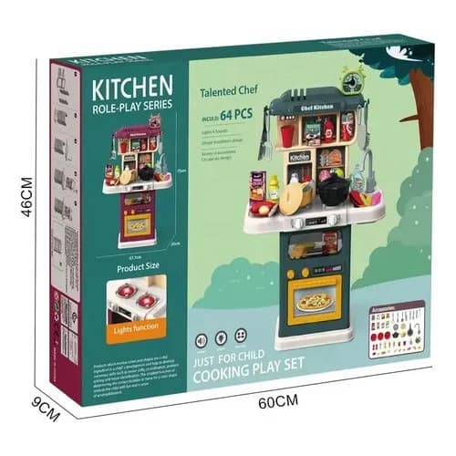 Cocina Infantil Juguete Con Luz Y Sonido 64 Piezas — miniatura 5