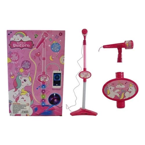 Micrófono De Pie Con Luz Juguete Infantil 66-85 Cm — miniatura 2