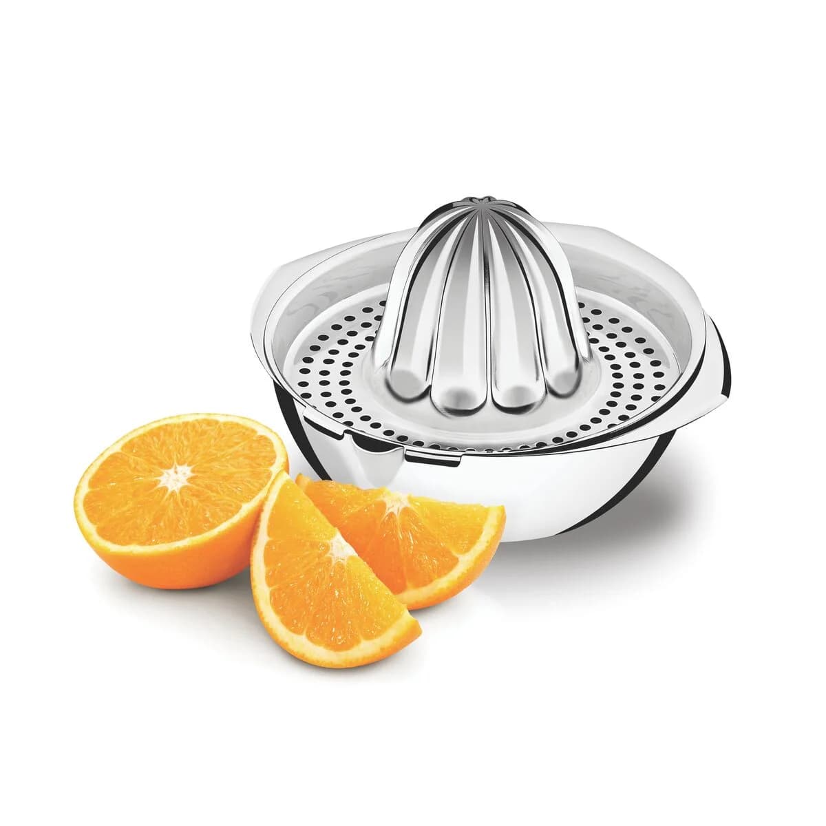 Exprimidor de cítricos Tramontina Utility de acero inoxidable 14 cm de diámetro — imagen 1 de 5