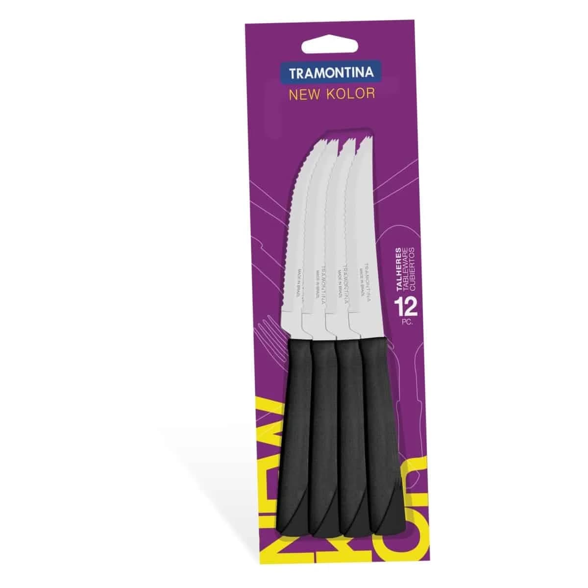 Cuchillos para asado Tramontina New Kolor pack de 12 unidades — miniatura 1