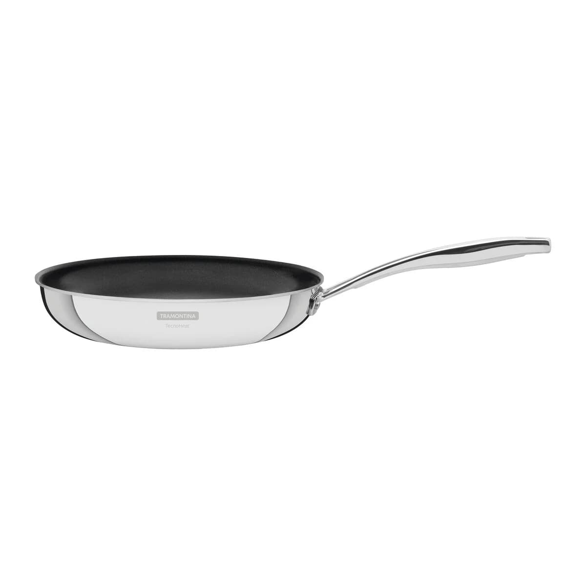 Sartén Tramontina Grano Triple Fondo Antiadherente 26 cm 2.2 L Acero Inoxidable — Apta Inducción