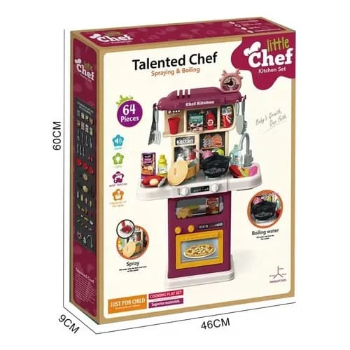 Cocina Infantil Juguete Con Luz Y Sonido 64 Piezas — miniatura 3