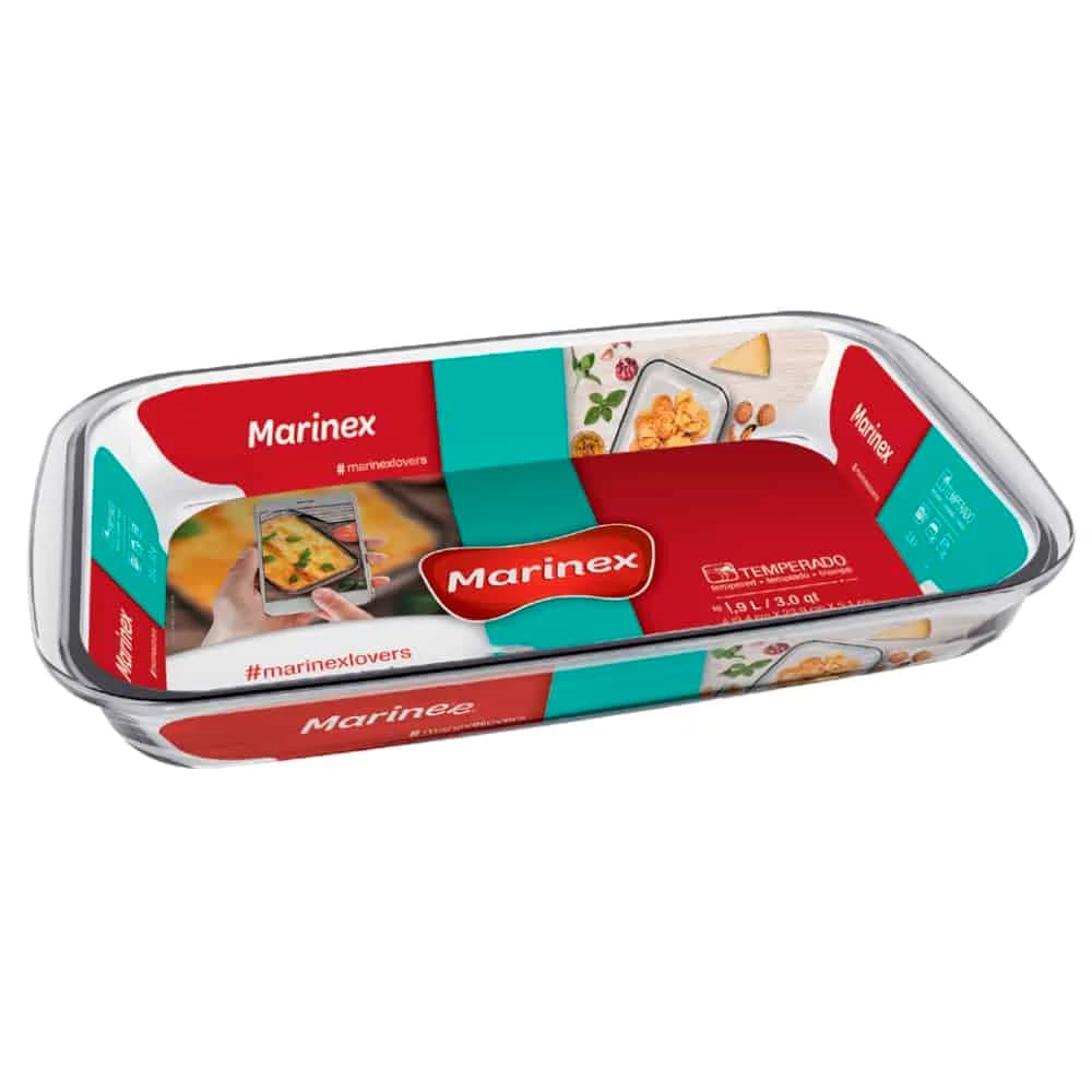 Asadera Vidrio Marinex Rectangular Clasica 1600 Ml — imagen 1 de 1