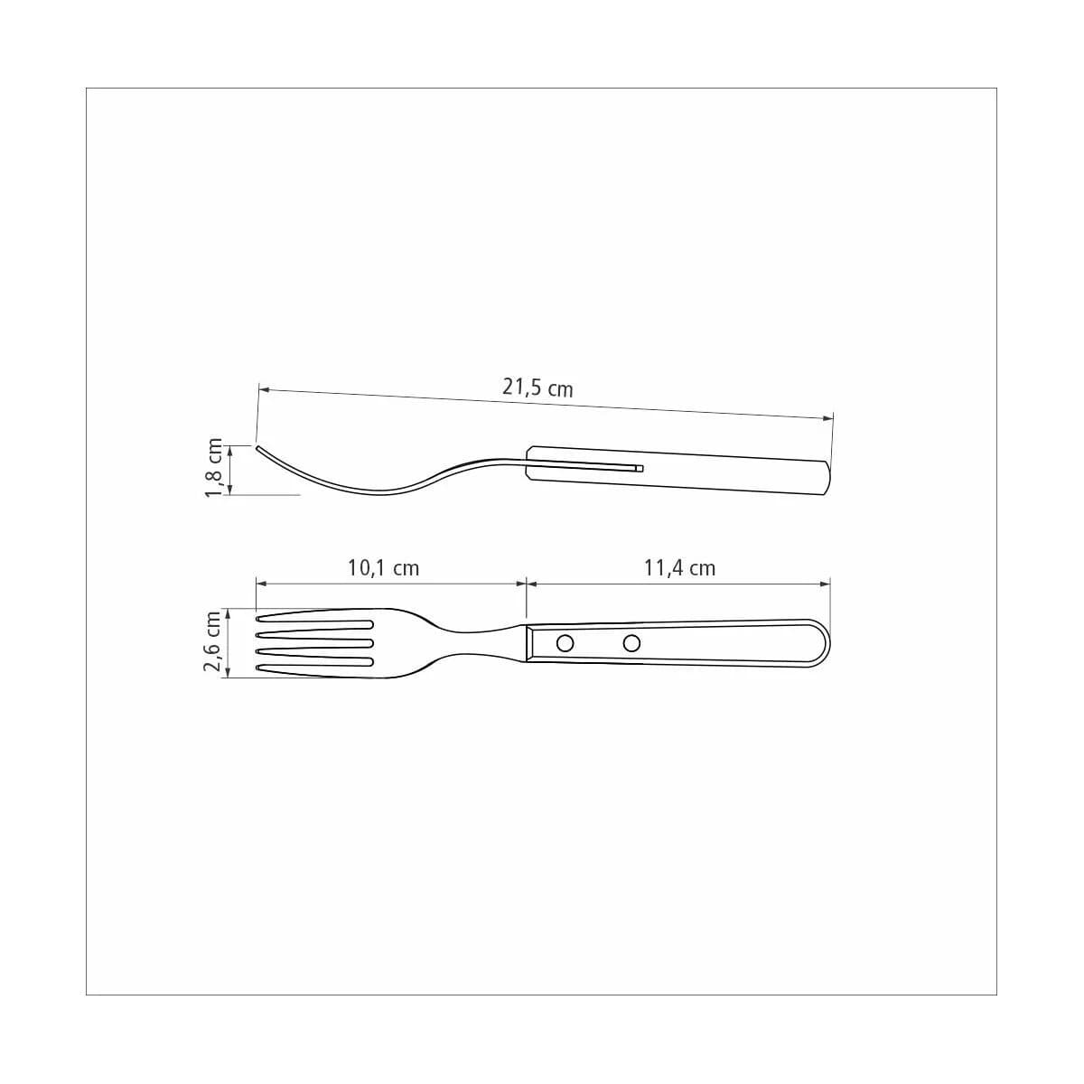 Tenedor Jumbo X12 Unid. Polywood Tramontina — miniatura 3