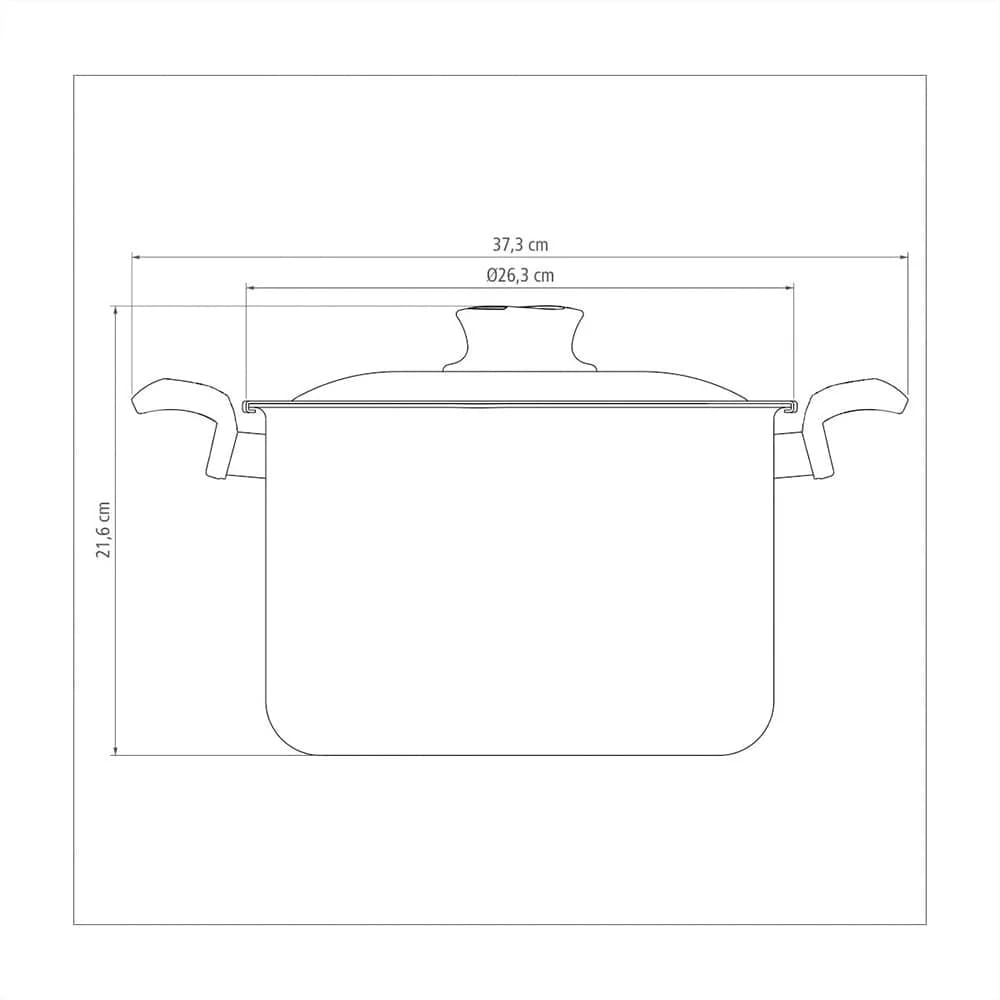 Olla Tramontina Pasta Spaghetti 24 Cm 7.50 Litros Teflon — miniatura 3