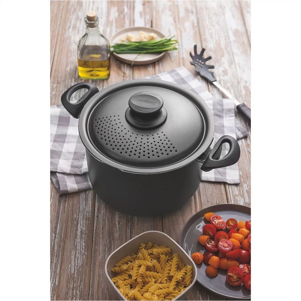 Olla Tramontina Pasta Spaghetti 24 Cm 7.50 Litros Teflon — miniatura 6