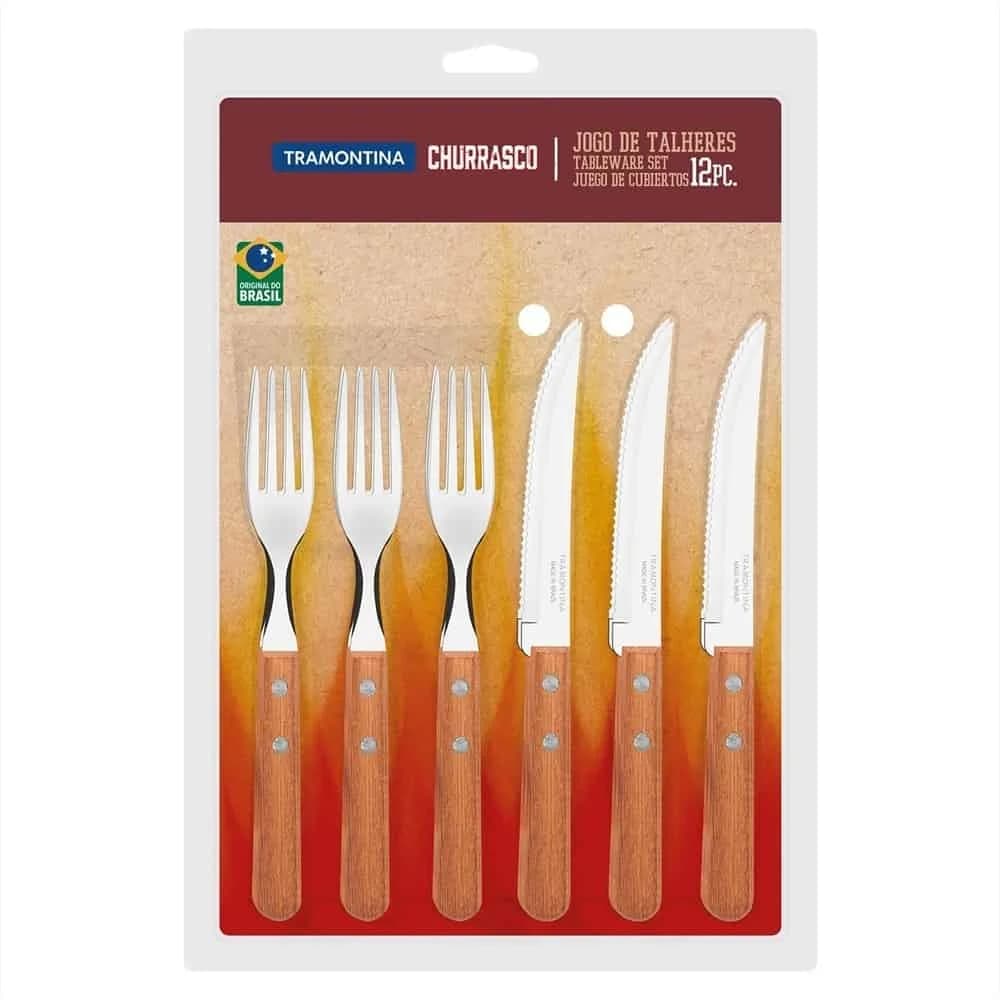 Cubiertos Tramontina Asado Churrasco 12 Piezas — miniatura 2