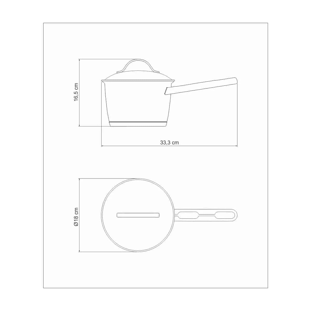 Olla Induccion Con Mango Tramontina 16 Cm 2 Litros Allegra — miniatura 3
