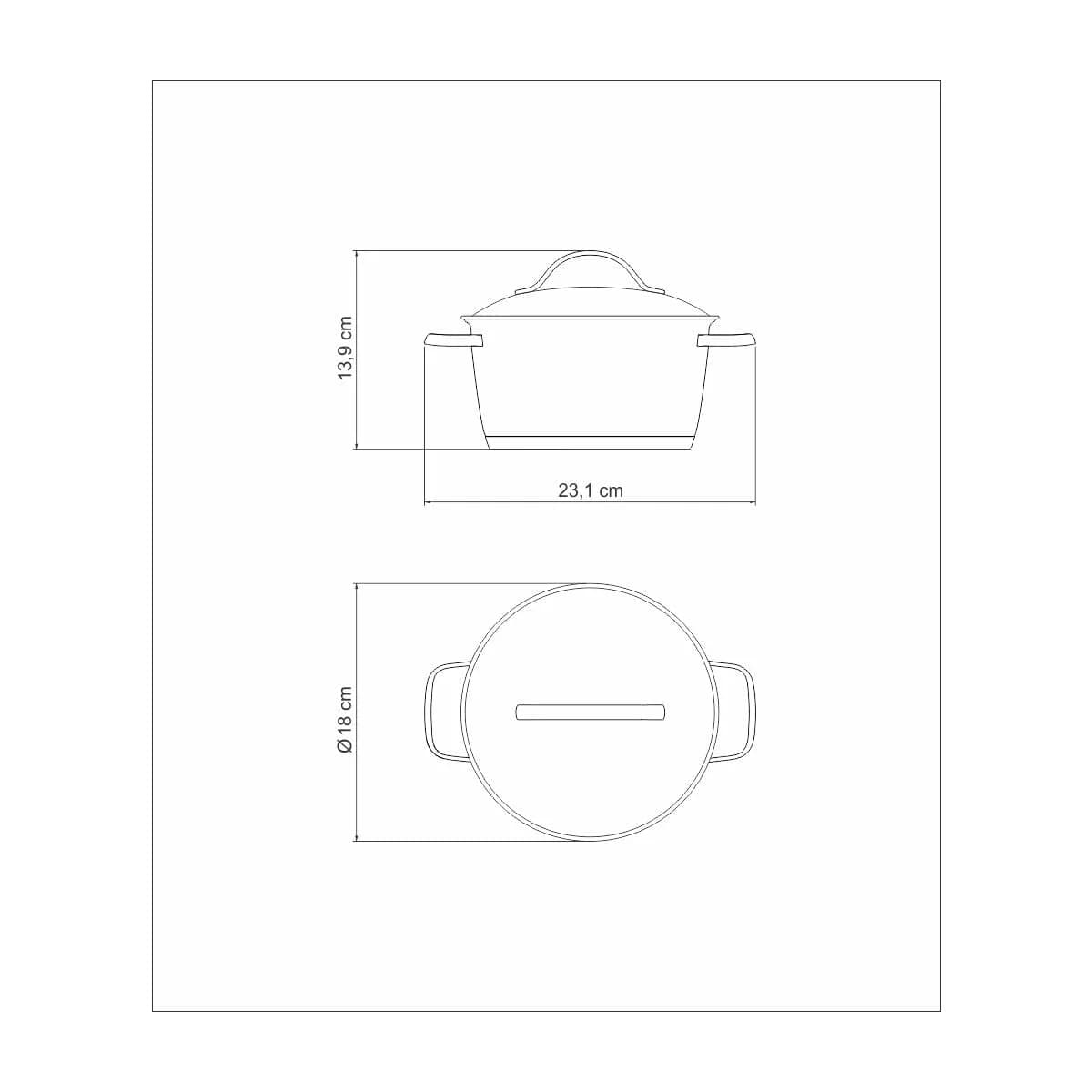 Olla Induccion Tramontina 16 Cm 1.5 Litros Allegra — miniatura 3