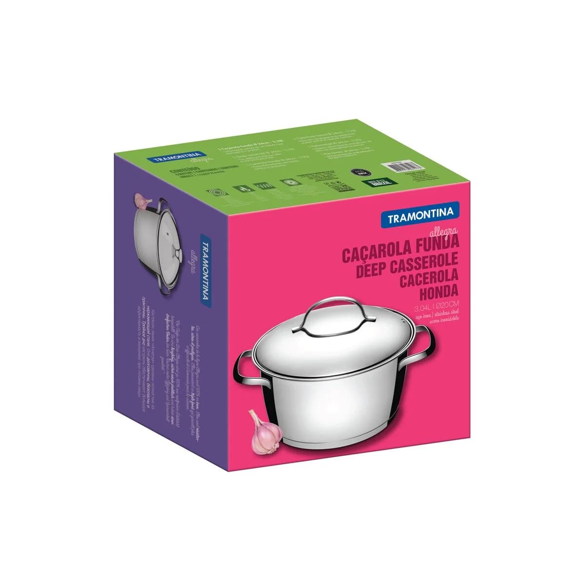 Olla Induccion Tramontina 20 Cm 3.1 Litros Allegra — miniatura 2