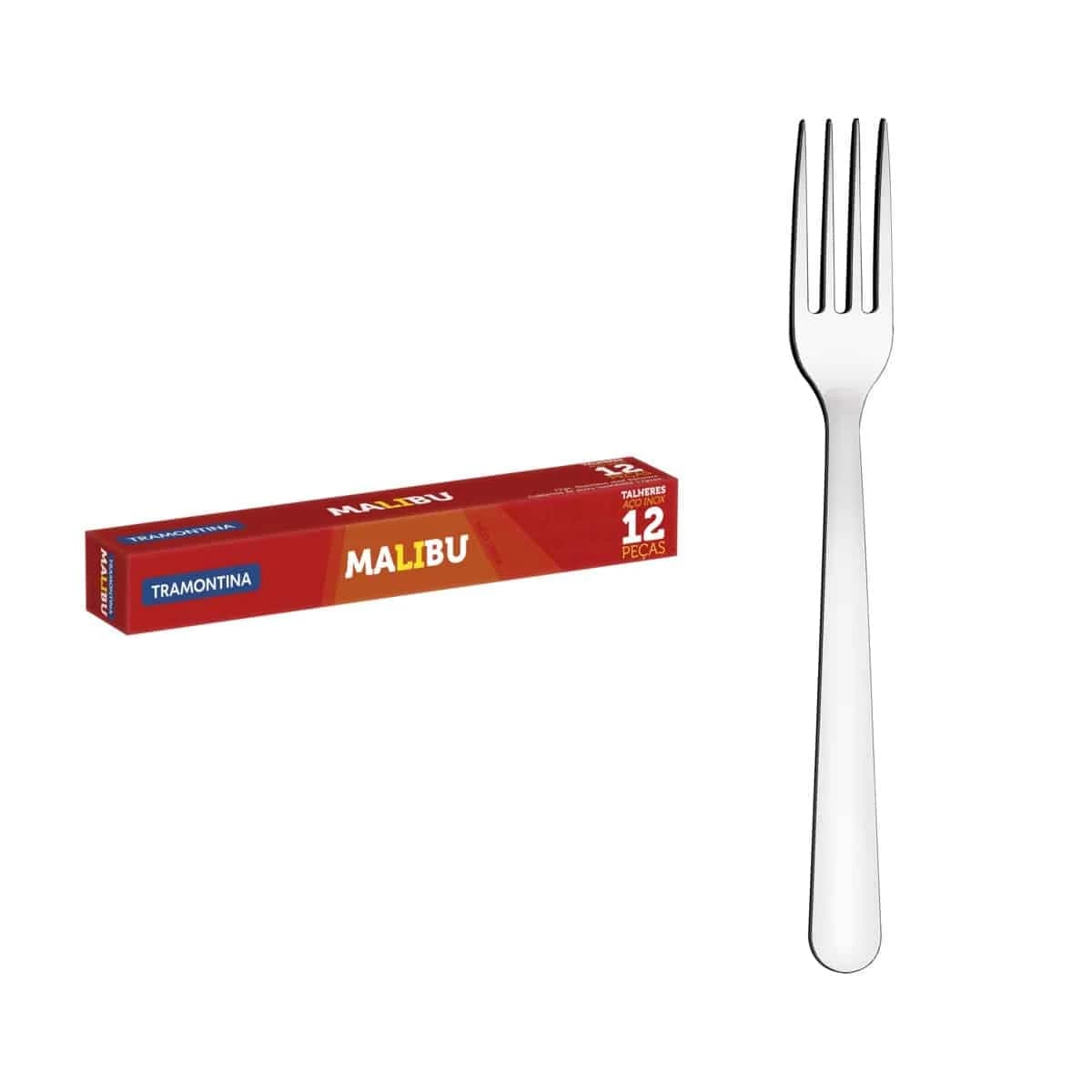 Tenedor Malibu X 12 Unid. Tramontina Ac. Inoxidable — miniatura 2