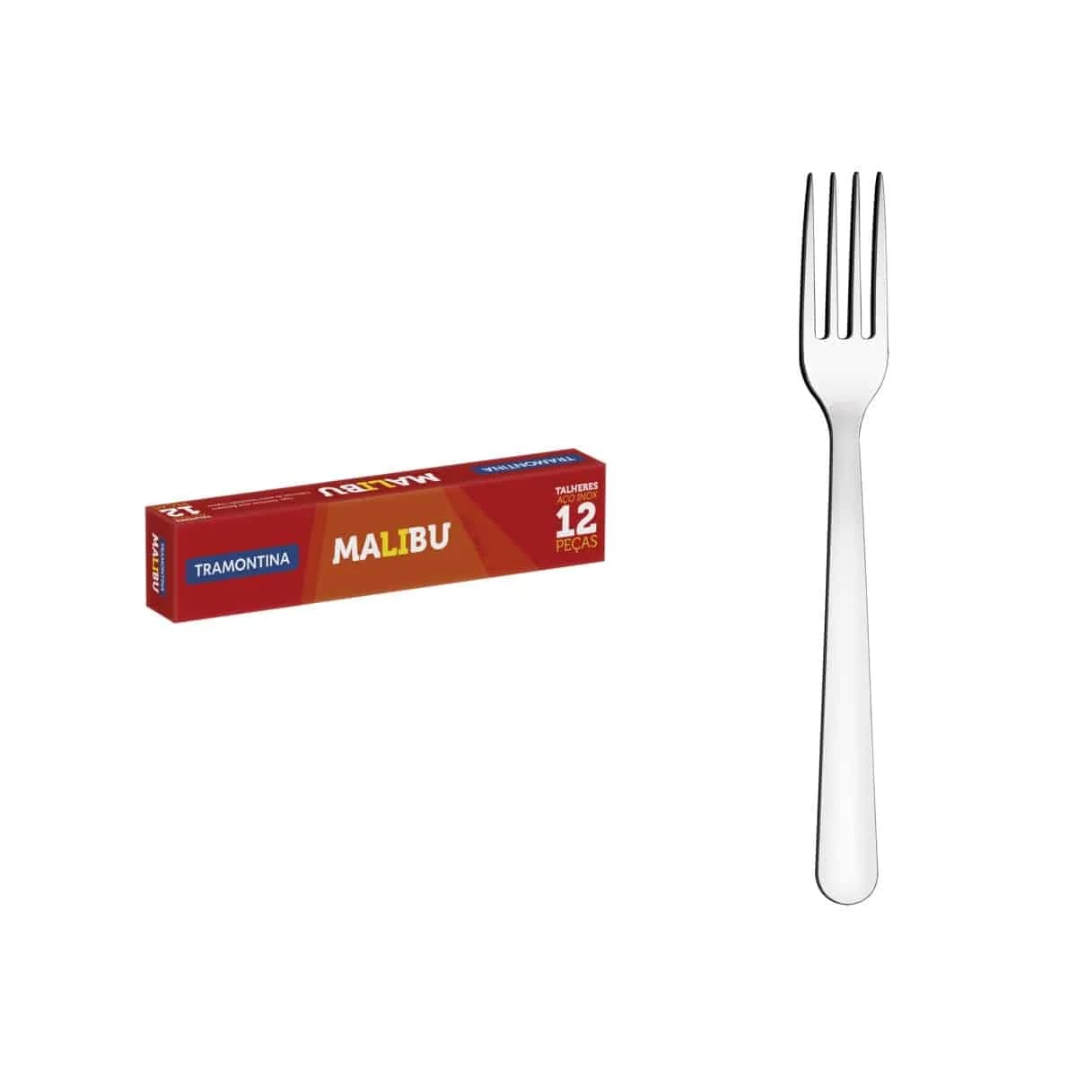 Tenedor Postre Malibu X 12 Unid. Tramontina Ac. Inoxidable — miniatura 2