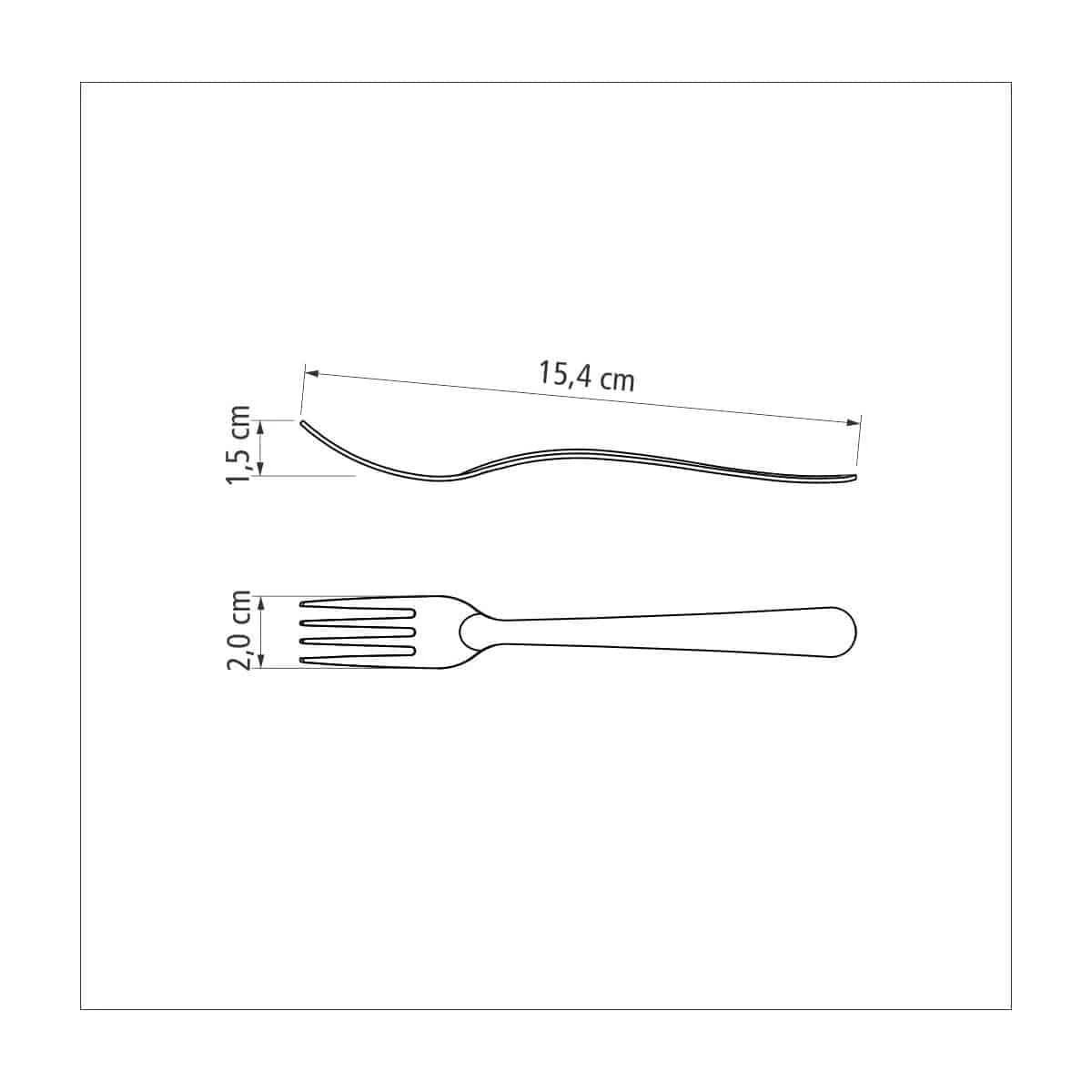 Tenedor Postre Malibu X 12 Unid. Tramontina Ac. Inoxidable — miniatura 4