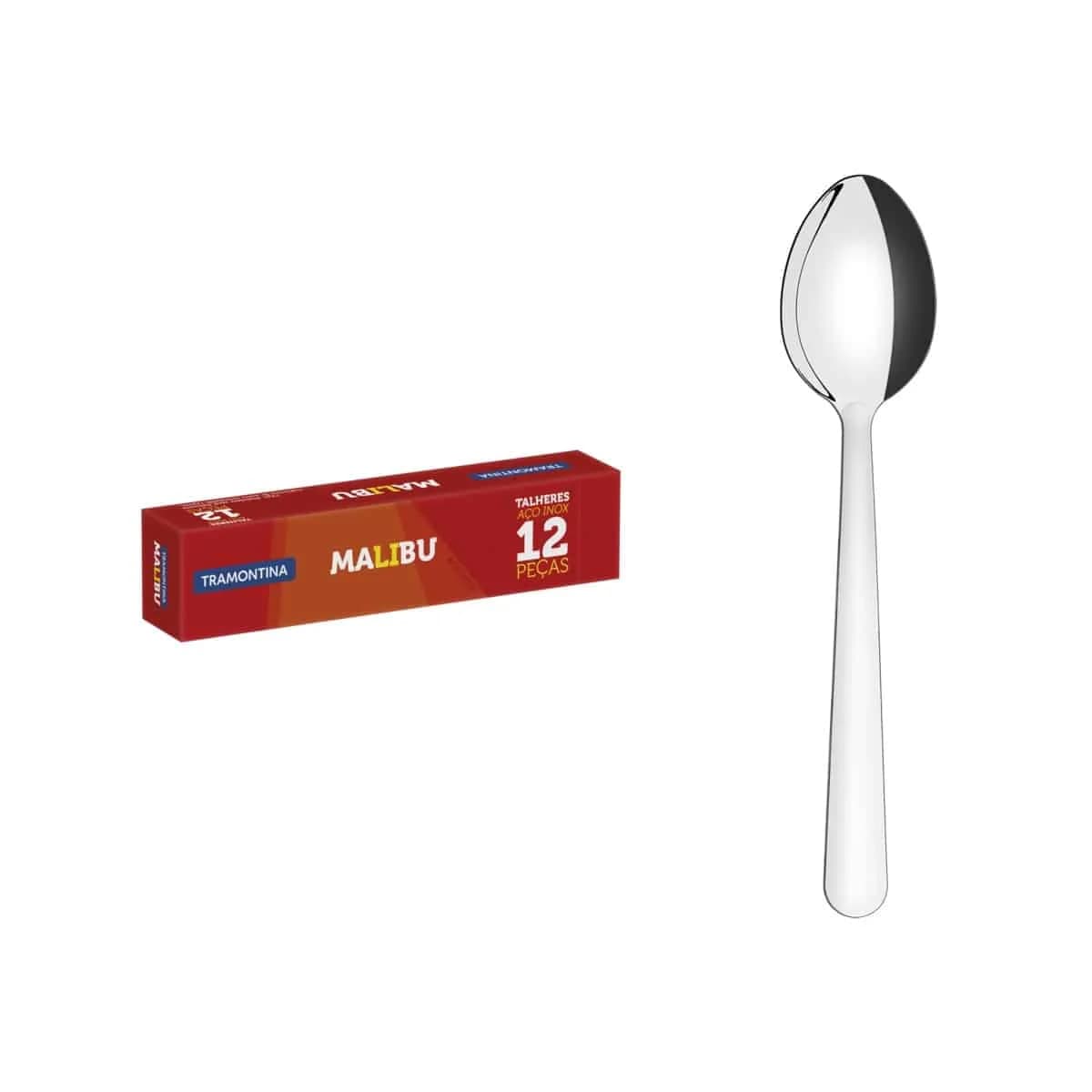 Cuchara Postre Malibu X 12 Unid. Tramontina Ac. Inoxidable — miniatura 2
