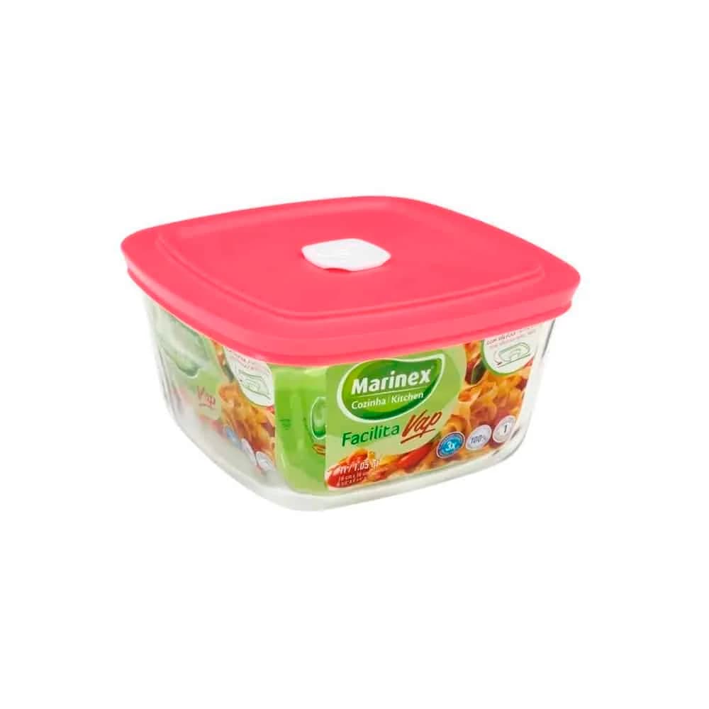 Tupper Vidrio Marinex 1000 Ml Bowl Con Tapa — miniatura 3