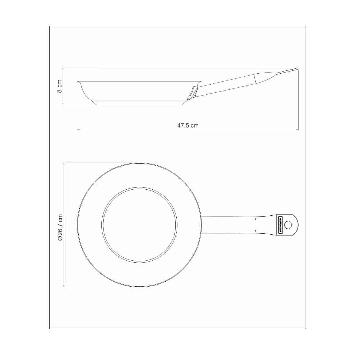 Sarten Induccion Tramontina 26 Cm Profesional — miniatura 4