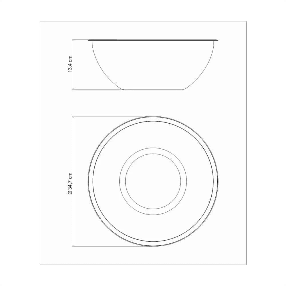 Bowl Tramontina Acero Inoxidable 32 Cm 8 Llitros — miniatura 2