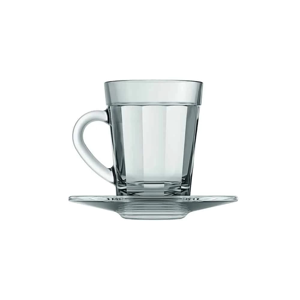 Taza Cafe Vidrio Nadir Con Platillo 90 Ml Americano — imagen 1 de 1