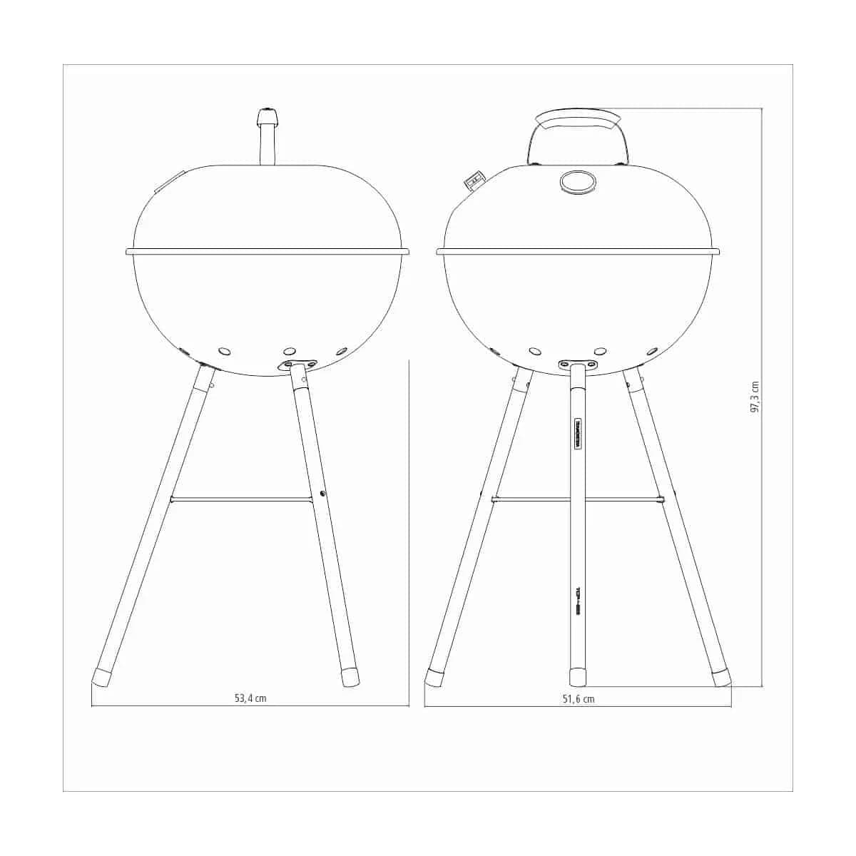 Parrilla Grill Barbacoa Tramontina A Carbon Tcp 450l — miniatura 4