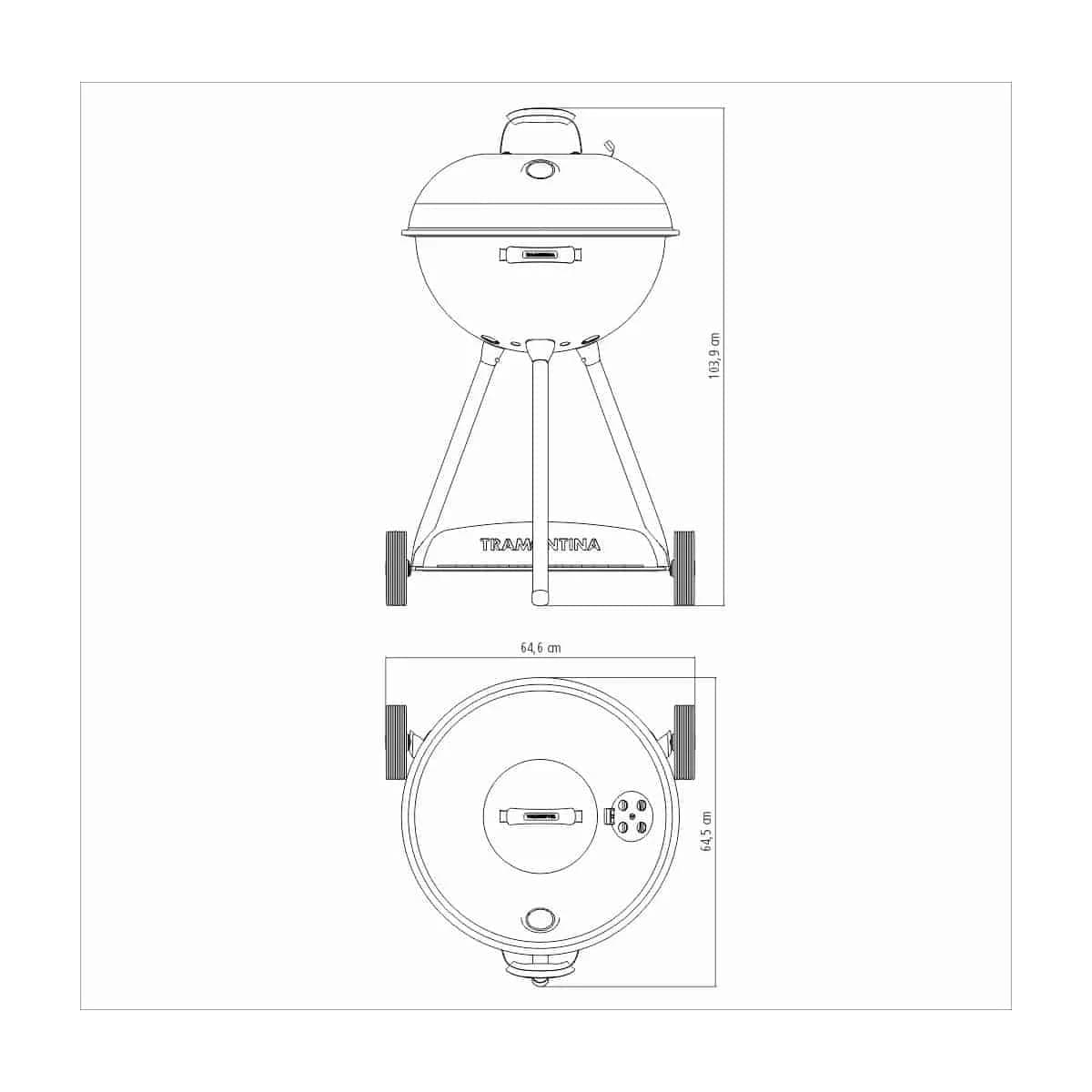 Parrilla Grill Barbacoa Tramontina A Carbon Tcp-560l — miniatura 3